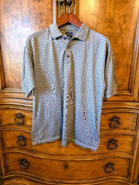 (M) Gray PEBBLE BEACH Polo shirt